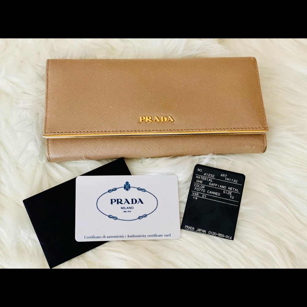 Authentic Prada Saffiano Leather Wallet